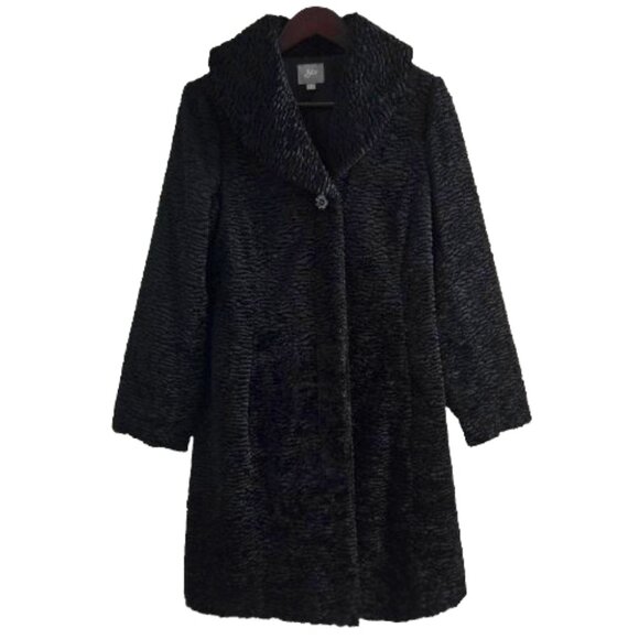 J. Jill Faux Fur Persian Lamb Coat - Picture 1 of 7